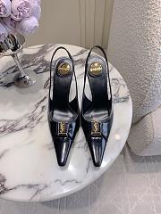 YSL Babylone Breteuil Slingback Pumps In Smooth Leather In Black 9mm - 1
