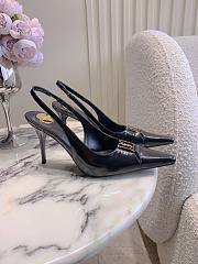 YSL Babylone Breteuil Slingback Pumps In Smooth Leather In Black 9mm - 5