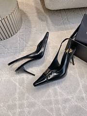 YSL Babylone Breteuil Slingback Pumps In Smooth Leather In Black 9mm - 4
