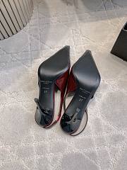 YSL Babylone Breteuil Slingback Pumps In Smooth Leather In Burgundy 9mm - 2