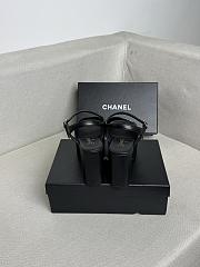 Chanel Sandals Mesh & Glass Beads Black 99mm - 5