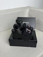 Chanel Sandals Mesh & Glass Beads Black 99mm - 2