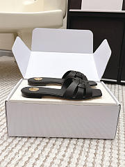 YSL Tribute Mules In Smooth Leather Black - 6