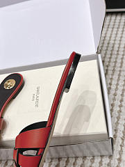 YSL Tribute Mules In Smooth Leather Red - 2