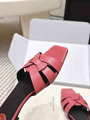 YSL Tribute Mules In Smooth Leather Pink - 5