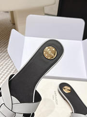 YSL Tribute Mules In Smooth Leather Light Gray - 6