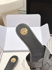 YSL Tribute Mules In Denim Black - 2