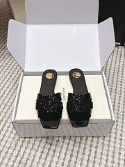 YSL Tribute Mules In Patent Leather Black - 1