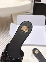 YSL Tribute Mules In Patent Leather Black - 4