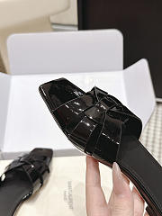 YSL Tribute Mules In Patent Leather Black - 5