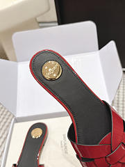 YSL Tribute Mules In Patent Leather Red - 6