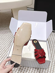 YSL Tribute Mules In Patent Leather Red - 4