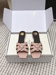 YSL Tribute Mules In Patent Leather Dark Pink - 1