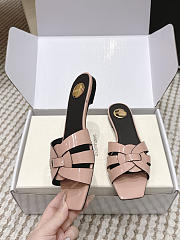 YSL Tribute Mules In Patent Leather Dark Pink - 6