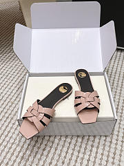 YSL Tribute Mules In Patent Leather Dark Pink - 2