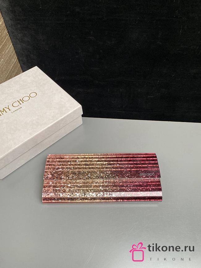 Jimmy Choo Silky Blush Dégradé Glitter Plexi Clutch Bag Silky Blush Mix/ Light Gold - 24x10x5cm - 1