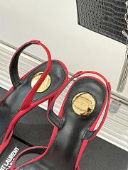 YSL Kate Sandals In Satin Crepe Red 11cm - 6