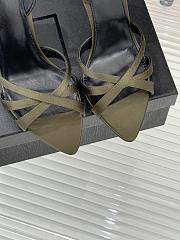 YSL Kate Sandals In Satin Crepe Teak 11cm - 2