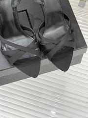 YSL Kate Sandals In Satin Crepe Black 11cm - 4