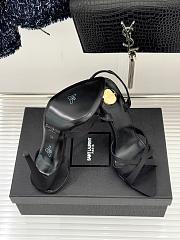 YSL Kate Sandals In Satin Crepe Black 11cm - 3