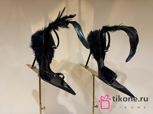 YSL Jamie Pumps in Black 110mm - 1