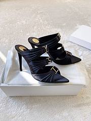 YSL Emilie Mules In Satin Crepe In Black 11cm - 1