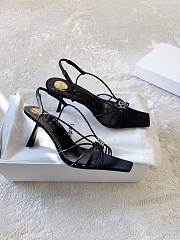 YSL Jerry Sandals In Smooth Leather Black 8cm - 1