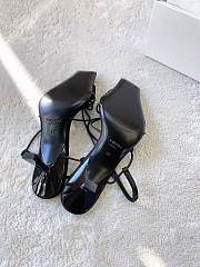 YSL Jerry Sandals In Smooth Leather Black 8cm - 3