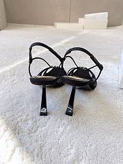 YSL Jerry Sandals In Smooth Leather Black 8cm - 4
