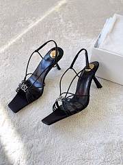 YSL Jerry Sandals In Smooth Leather Black 8cm - 5