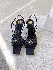 YSL Jerry Sandals In Smooth Leather Black 8cm - 6