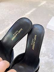 YSL Babylone Mules In Smooth Leather Black 9cm - 4