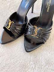 YSL Babylone Mules In Smooth Leather Black 9cm - 2