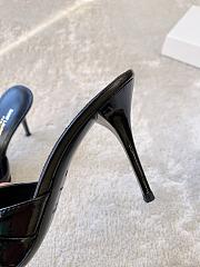 YSL Babylone Mules In Smooth Leather Black 9cm - 3