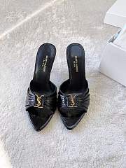 YSL Babylone Mules In Smooth Leather Black 9cm - 1