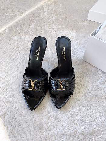 YSL Babylone Mules In Smooth Leather Black 9cm