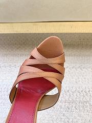 YSL Chandelle Mules In Satin Crepe Deep Cognac 9.5cm - 5