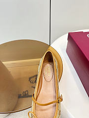 Women's Gucci Horsebit Ballet Flat Beige And Dark Brown Original GG Canvas - 6