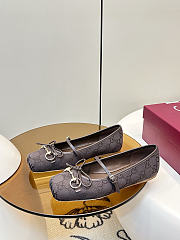 Women's Gucci Horsebit Ballet Flat Dark Brown Original GG Canvas - 6