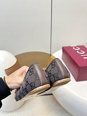 Women's Gucci Horsebit Ballet Flat Dark Brown Original GG Canvas - 2