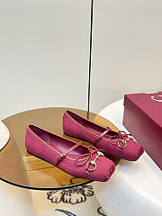 Women's Gucci Horsebit Ballet Flat Red Original GG Canvas - 1