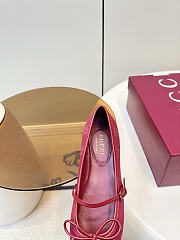 Women's Gucci Horsebit Ballet Flat Red Original GG Canvas - 3