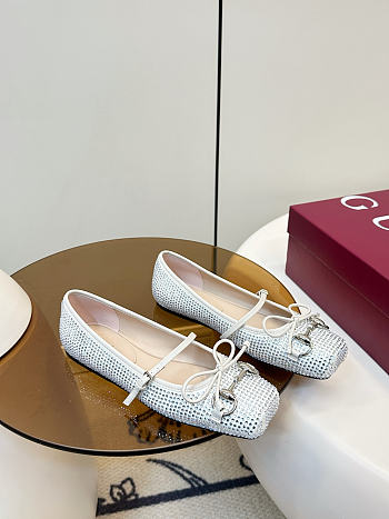 Women's Crystal Gucci Horsebit Ballet Flat