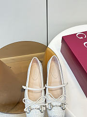 Women's Crystal Gucci Horsebit Ballet Flat - 6
