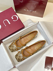 Women's GG Crystal Gucci Horsebit Ballet Flat - 3