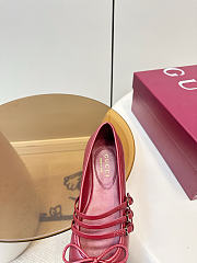 Women's Gucci Horsebit Ballet Flat Red Leather - 3