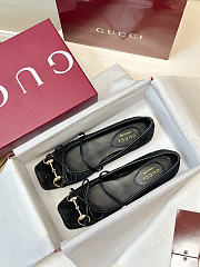 Women's Gucci Horsebit Ballet Flat Black Velvet - 6