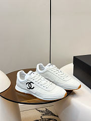 Spring Summer 2026 Chanel Sneakers Fabric & Embossed Suede Calfskin White & Black - 1
