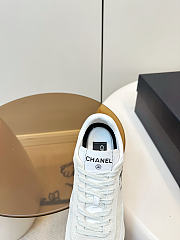 Spring Summer 2026 Chanel Sneakers Fabric & Embossed Suede Calfskin White & Black - 6