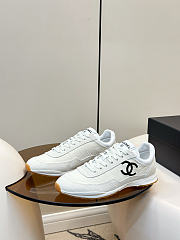 Spring Summer 2026 Chanel Sneakers Fabric & Embossed Suede Calfskin White & Black - 5